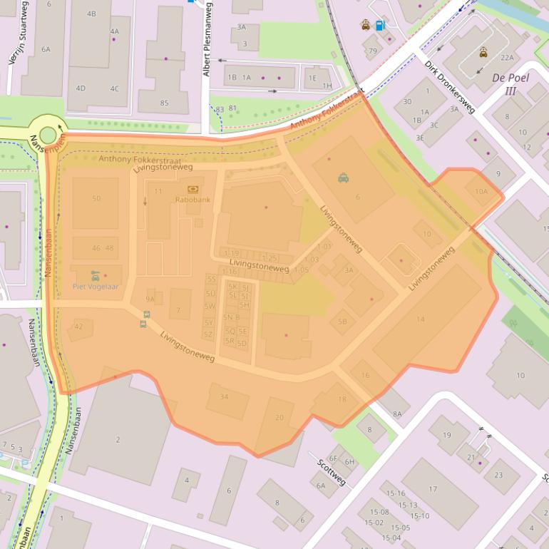 Kaart van postcodegebied 4462GL.