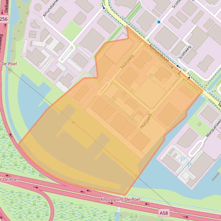 Kaart van postcodegebied 4462GT.