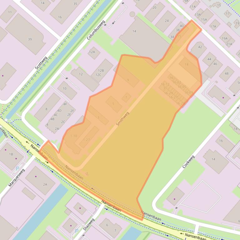 Kaart van postcodegebied 4462HC.