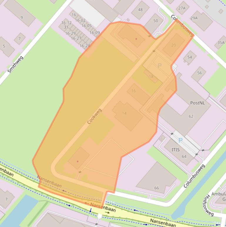 Kaart van postcodegebied 4462HE.