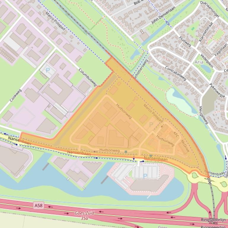 Kaart van postcodegebied 4462HJ.