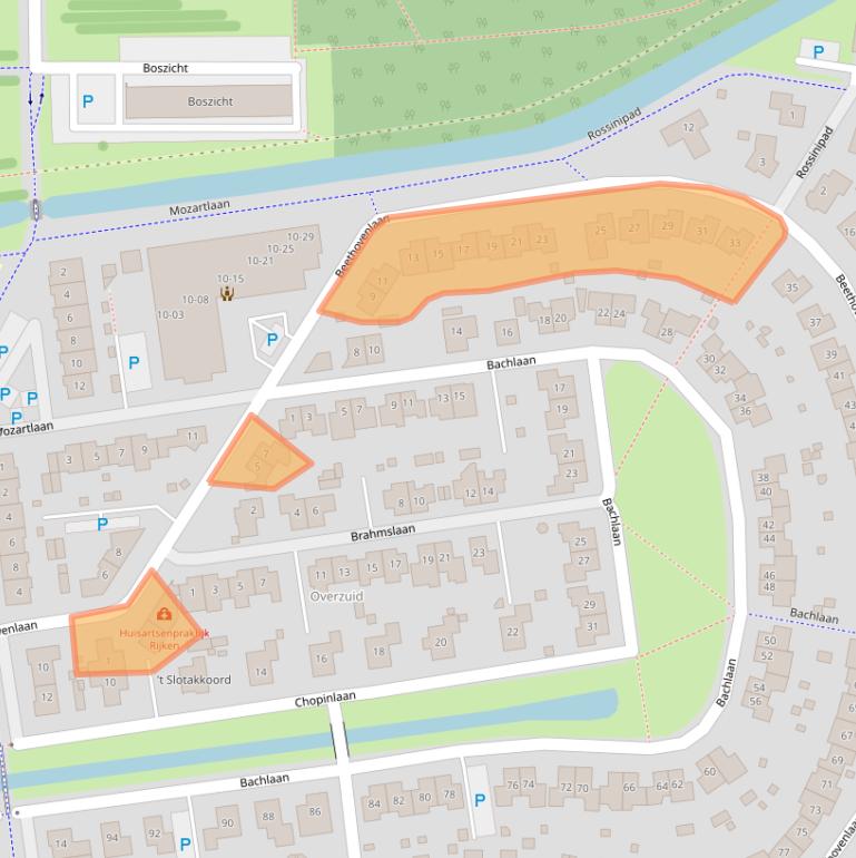 Kaart van postcodegebied 4462JC.