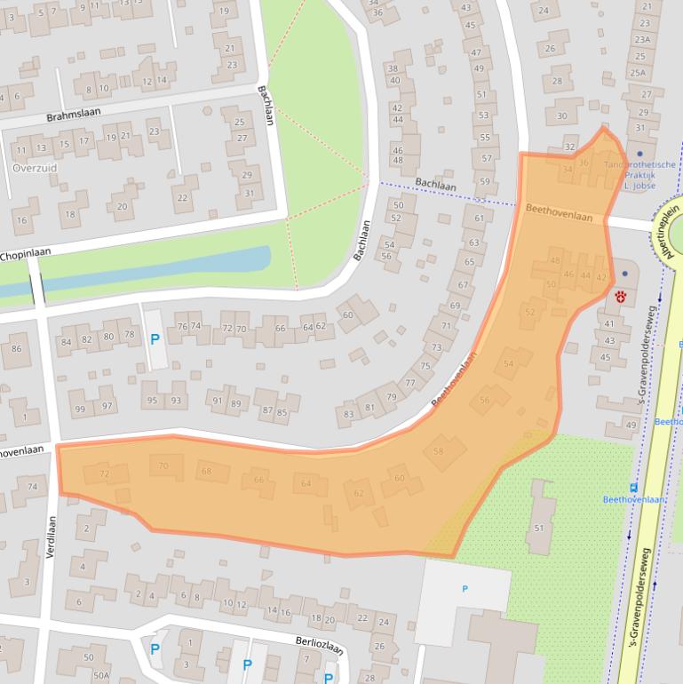 Kaart van postcodegebied 4462JH.