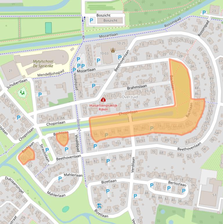 Kaart van postcodegebied 4462JL.