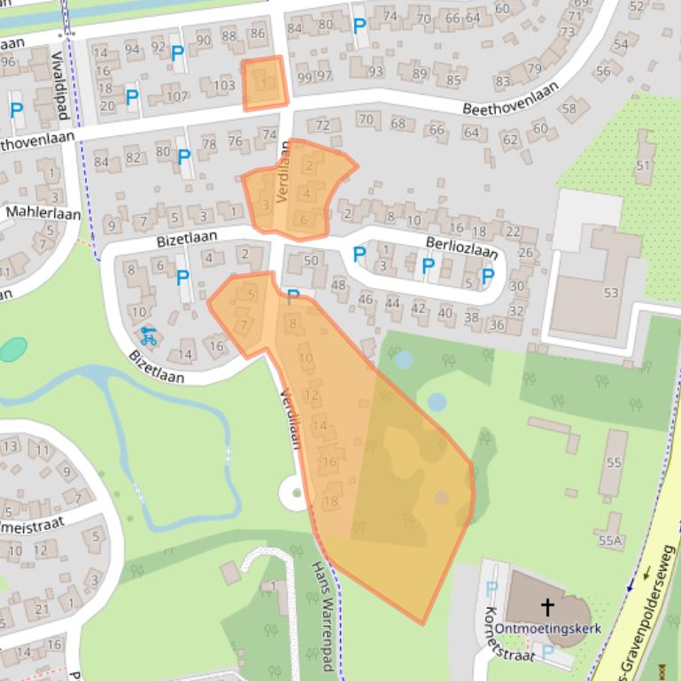 Kaart van postcodegebied 4462JP.