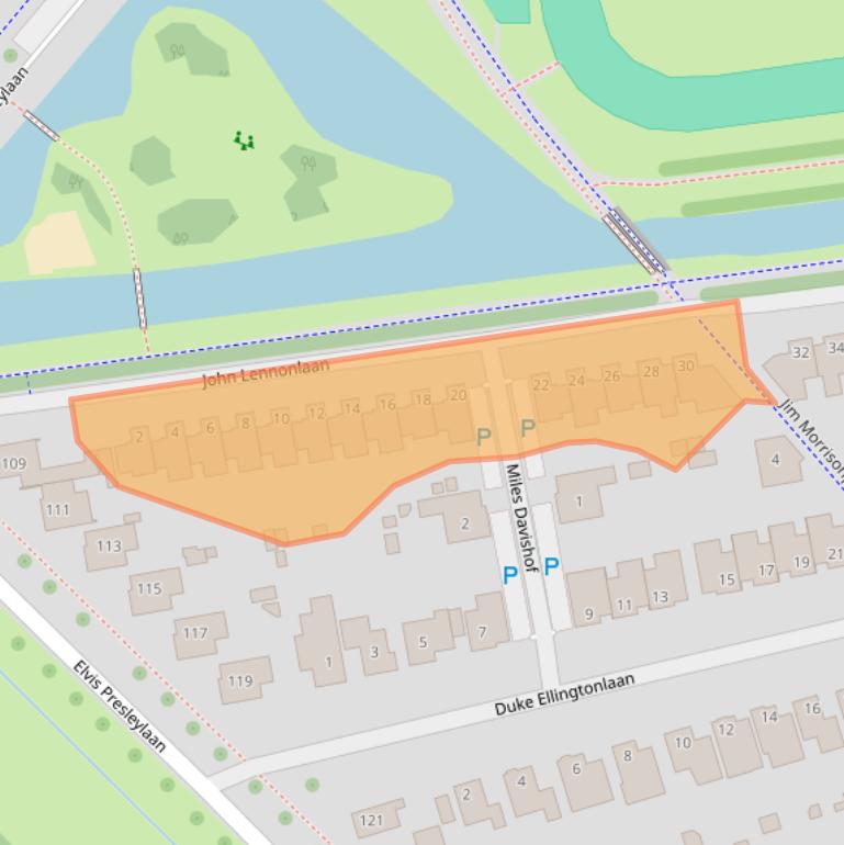 Kaart van postcodegebied 4462LC.