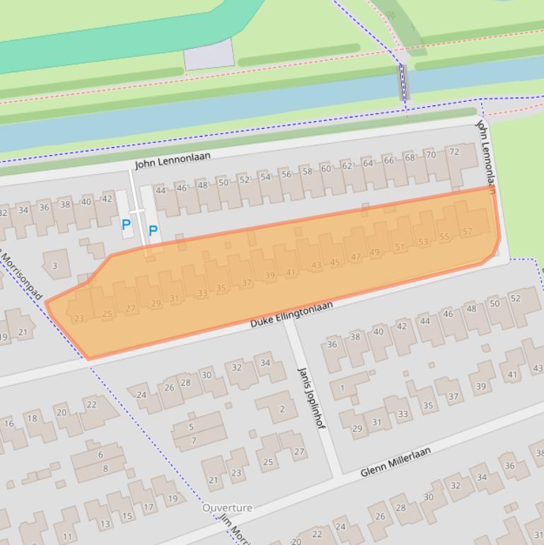 Kaart van postcodegebied 4462LG.