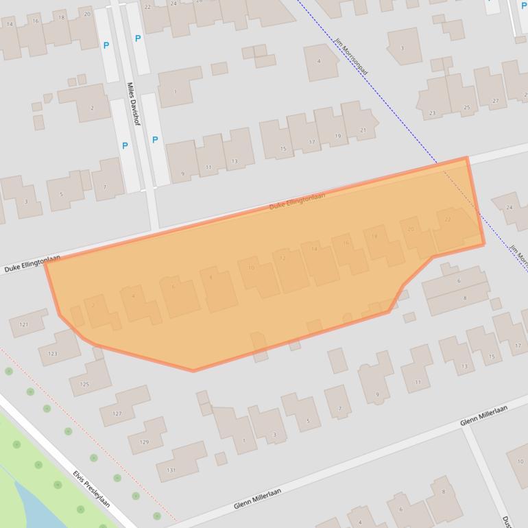 Kaart van postcodegebied 4462LJ.