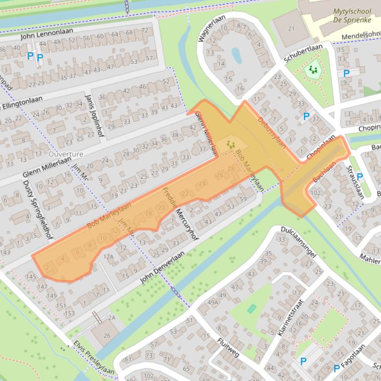 Kaart van postcodegebied 4462LS.