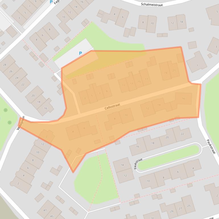 Kaart van postcodegebied 4462MD.