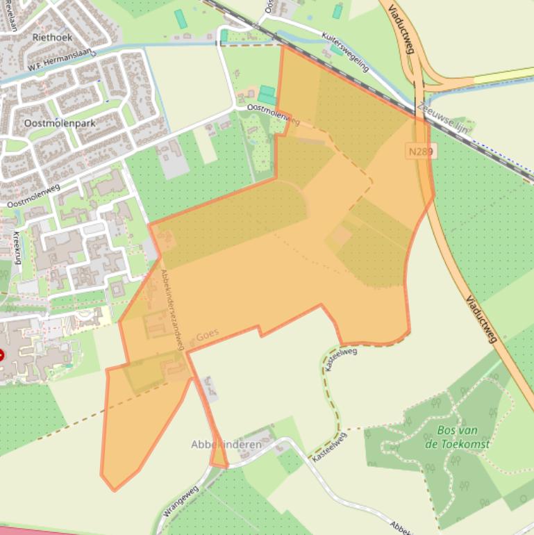 Kaart van postcodegebied 4462RB.