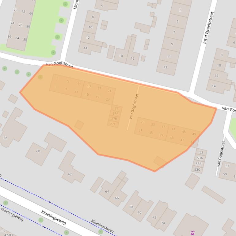 Kaart van postcodegebied 4462SB.