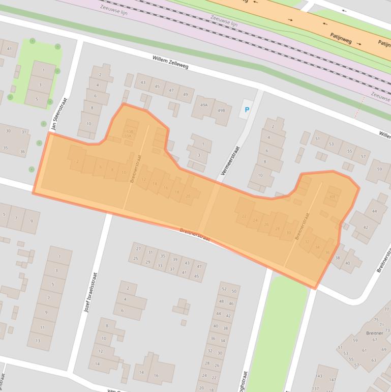Kaart van postcodegebied 4462SN.