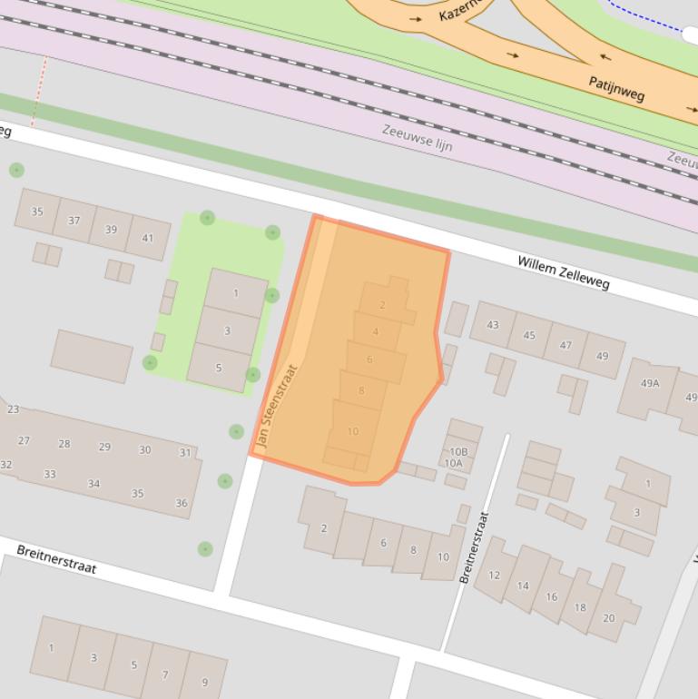 Kaart van postcodegebied 4462SV.