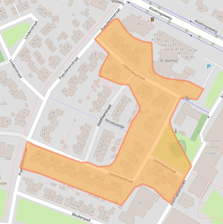 Kaart van postcodegebied 4462SX.