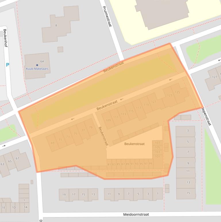 Kaart van postcodegebied 4462TR.