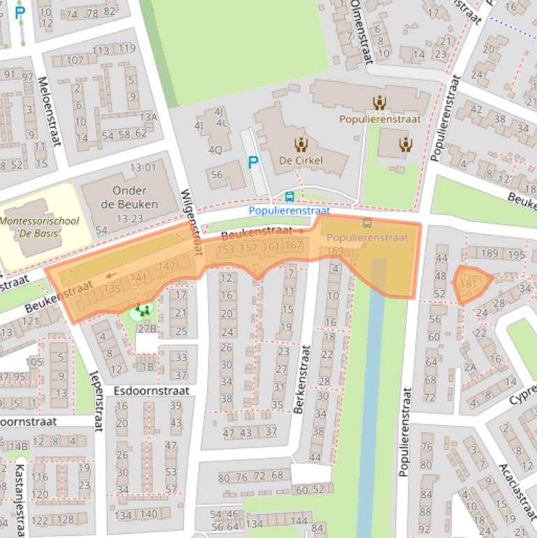 Kaart van postcodegebied 4462TS.