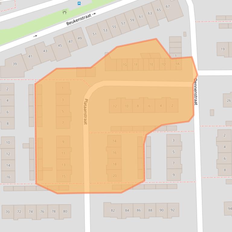 Kaart van postcodegebied 4462TW.