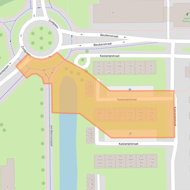 Kaart van postcodegebied 4462VB.