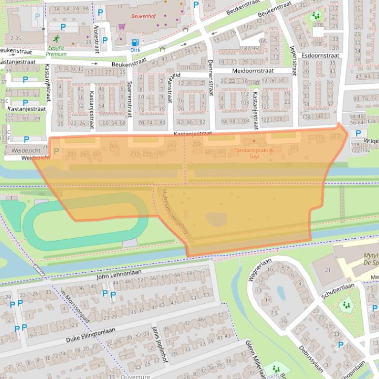 Kaart van postcodegebied 4462VD.