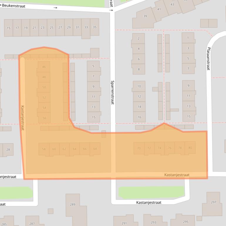 Kaart van postcodegebied 4462VG.