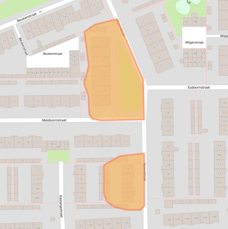 Kaart van postcodegebied 4462VN.