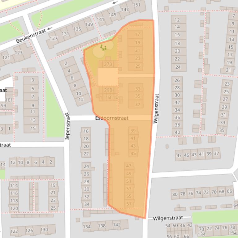 Kaart van postcodegebied 4462VR.