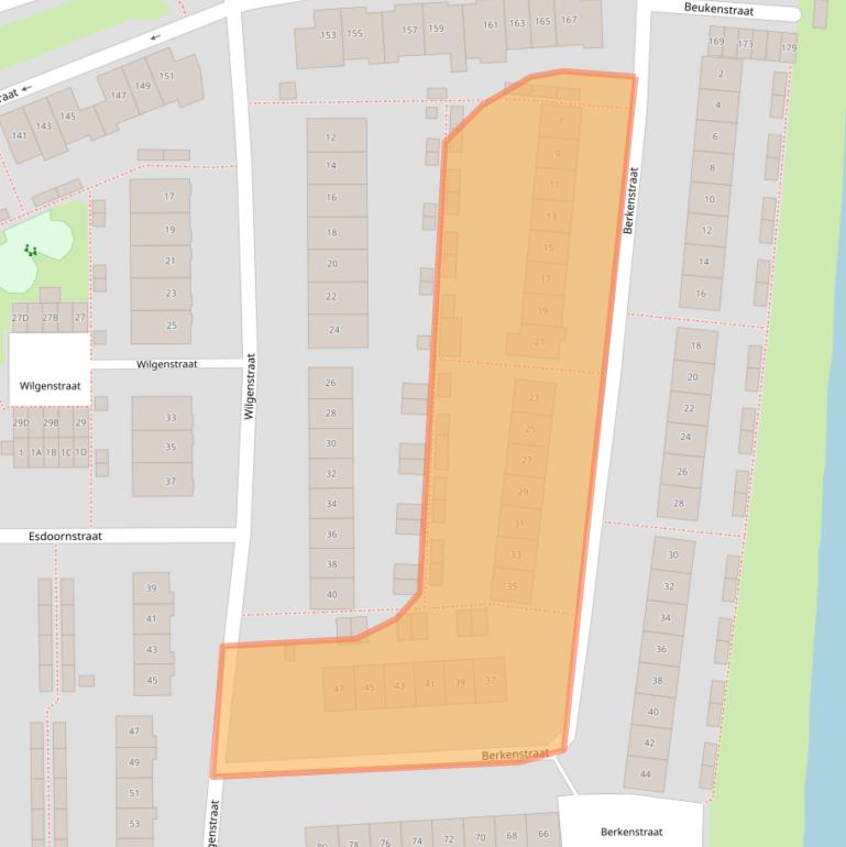 Kaart van postcodegebied 4462VW.