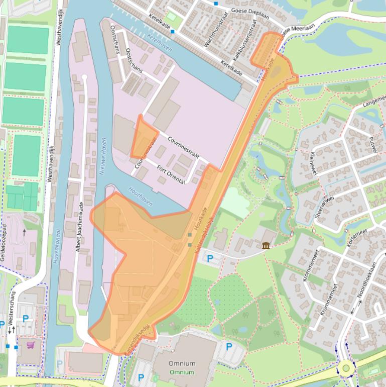 Kaart van postcodegebied 4463AC.