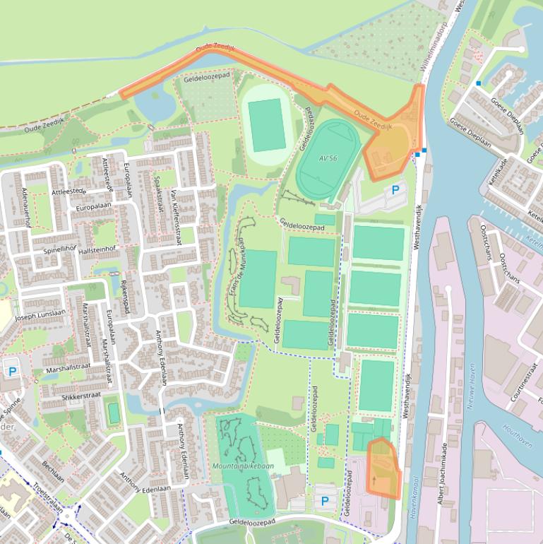 Kaart van postcodegebied 4463AE.