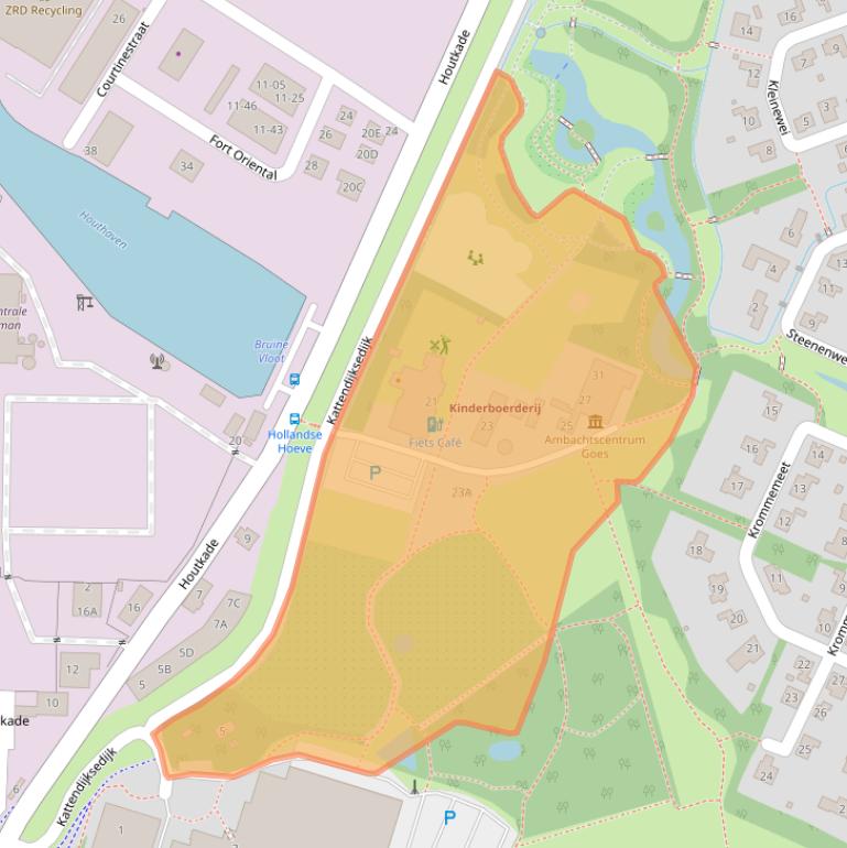 Kaart van postcodegebied 4463AL.