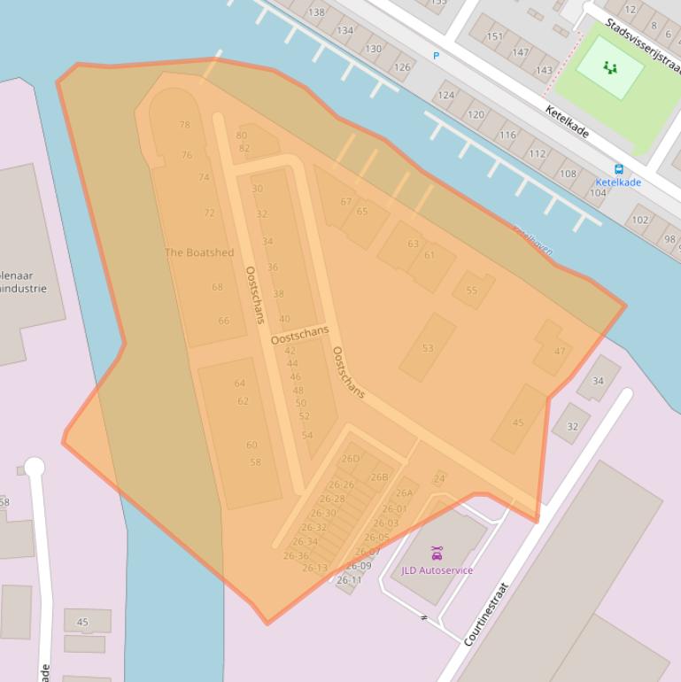 Kaart van postcodegebied 4463AM.