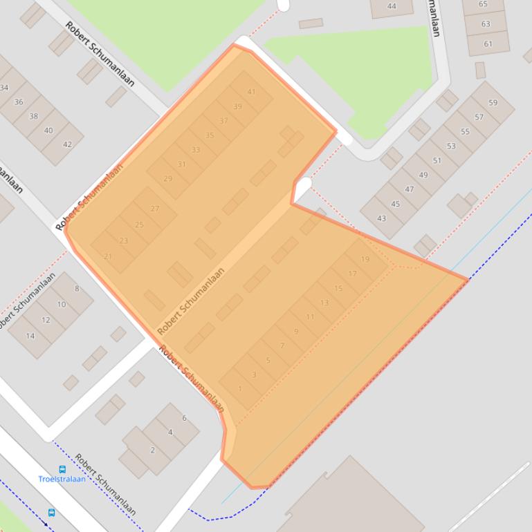 Kaart van postcodegebied 4463BC.