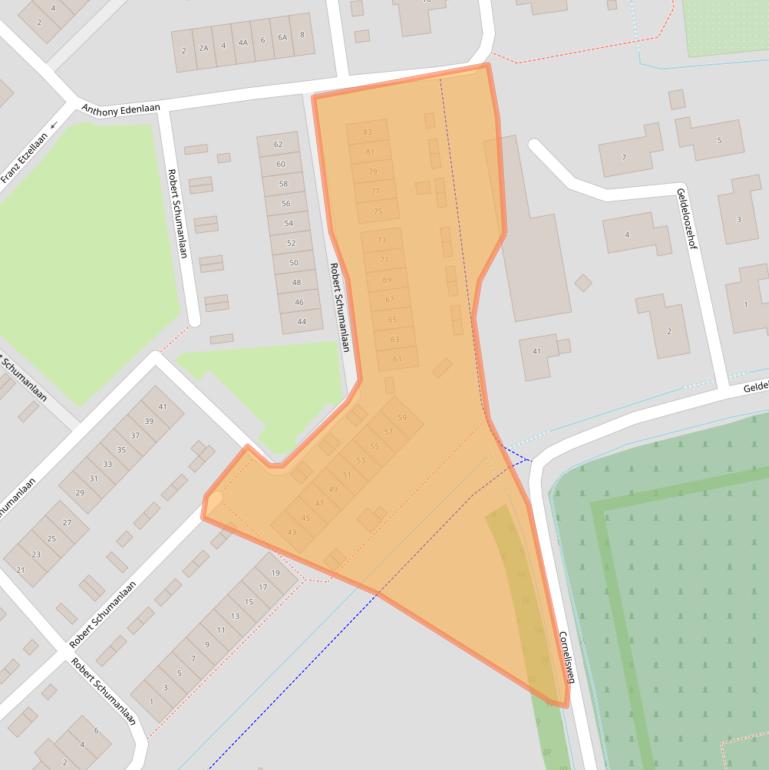 Kaart van postcodegebied 4463BD.