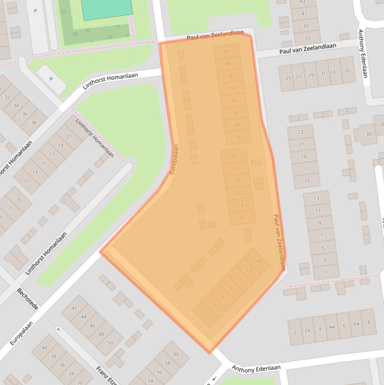 Kaart van postcodegebied 4463BJ.