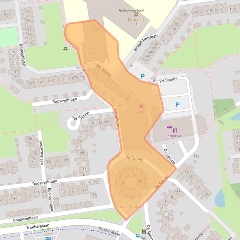 Kaart van postcodegebied 4463CW.