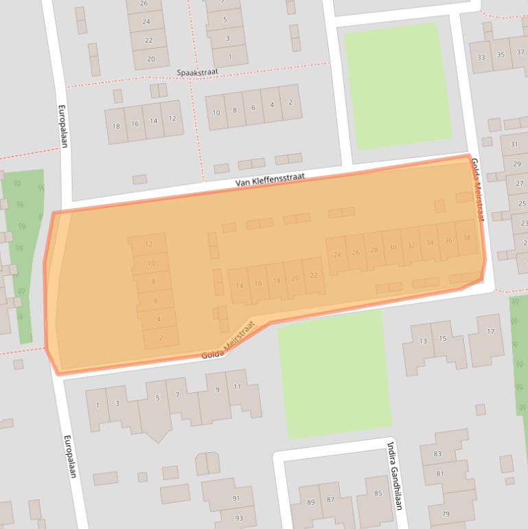 Kaart van postcodegebied 4463DA.