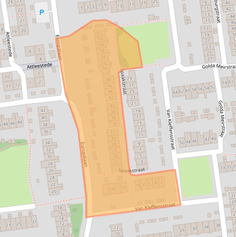 Kaart van postcodegebied 4463EB.