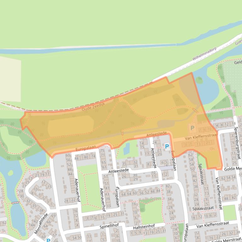 Kaart van postcodegebied 4463EC.