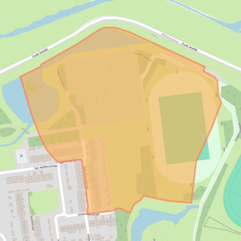 Kaart van postcodegebied 4463EE.