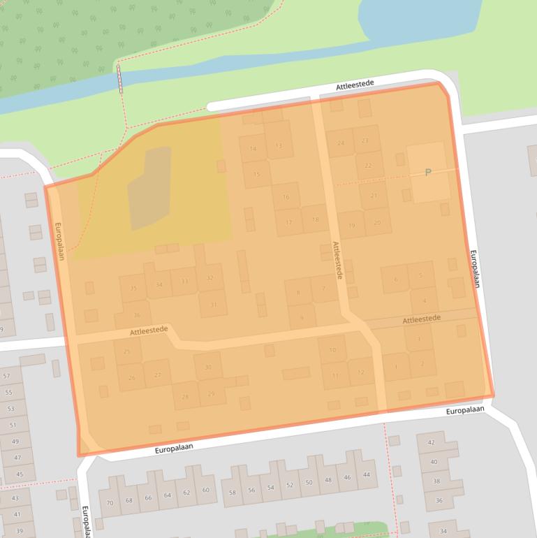 Kaart van postcodegebied 4463EW.