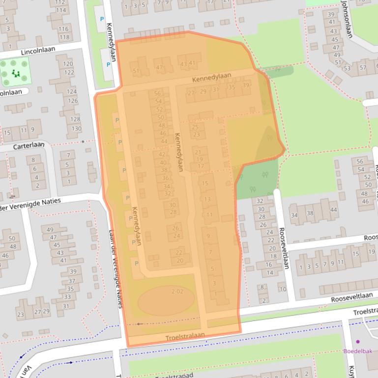 Kaart van postcodegebied 4463GV.