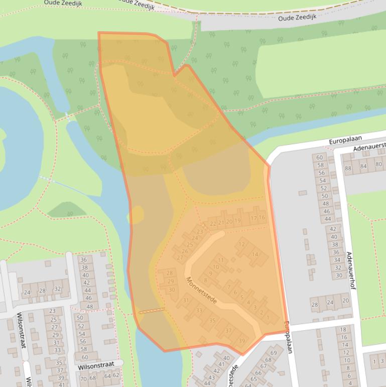 Kaart van postcodegebied 4463GX.