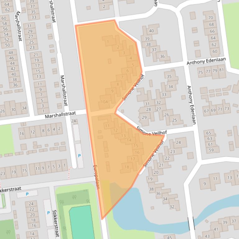 Kaart van postcodegebied 4463JA.