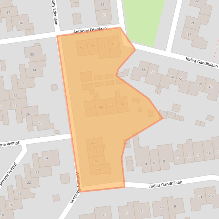 Kaart van postcodegebied 4463JE.