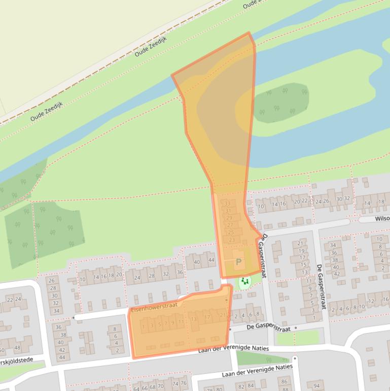 Kaart van postcodegebied 4463KL.