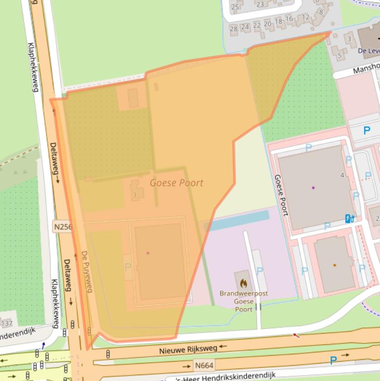 Kaart van postcodegebied 4463NA.