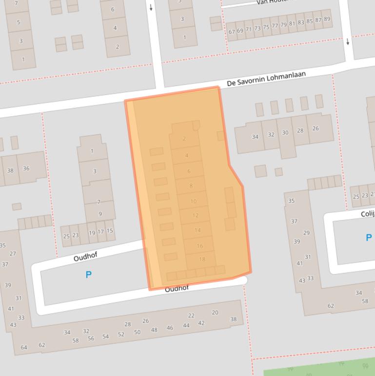 Kaart van postcodegebied 4463TN.