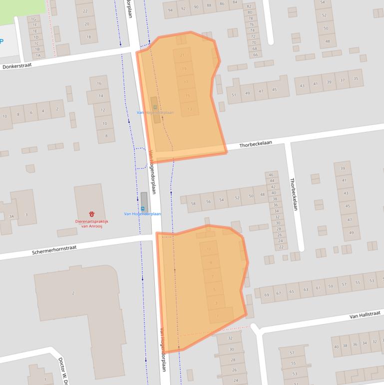 Kaart van postcodegebied 4463VN.