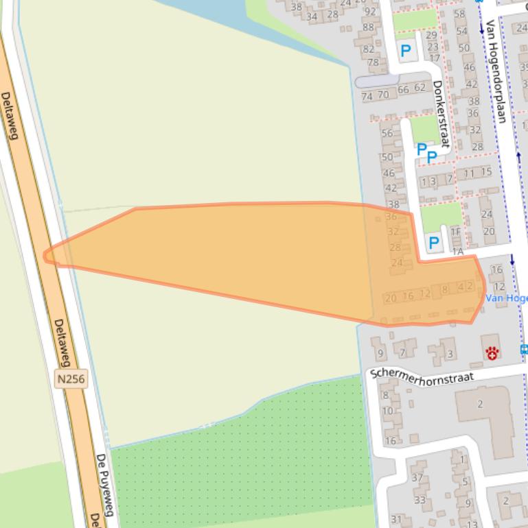 Kaart van postcodegebied 4463VV.